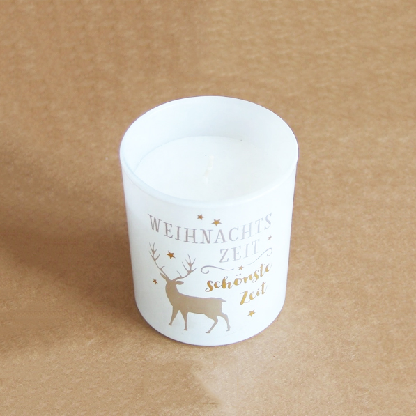 Free samples supply UK 7*8cm Christmas scented candles manufacturer own brand logo